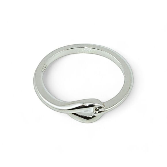 Sterling Silver 925 Simple Leaf Knot - Picture 4 of 4